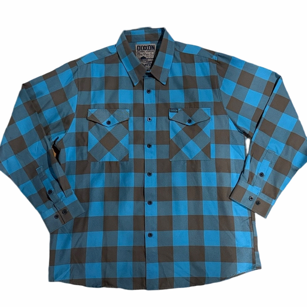 Dixxon Flannel Company The Pier Ave Blue and Grey Buffalo Check - 2XL